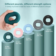 Hand Grip Strengthener, Grip Strength Trainer And Finger Exerciser Silicone Adjustable Hand Grip 20-80LB Gripping Ring Finger Forearm Trainer Carpal Expander Muscle Workout Exercise